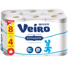 Туалетная бумага Veiro двухслойная, 12шт.