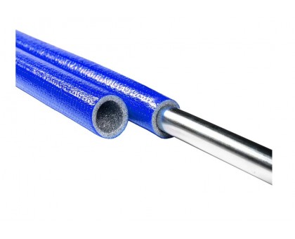 Теплоизоляция для труб / Диаметр 22 мм / Толщина 4 мм / Длина 10 м в синий оболочке