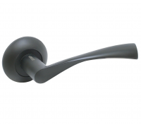 Дверная ручка для входных металлических дверей/матовый черный/Комплект ручек