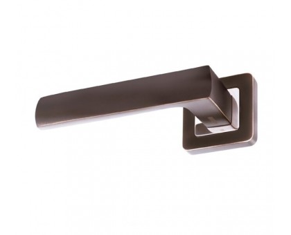 Дверная ручка для входных металлических дверей / темная медь / Комплект ручек