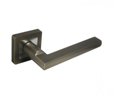 Дверная ручка для входных металлических дверей|/мат.бронза/Комплект ручек