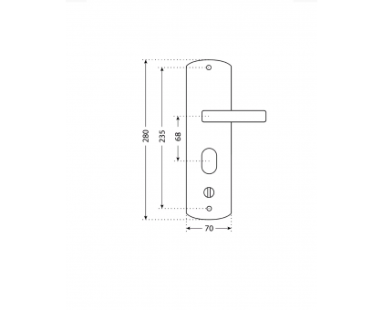 Дверная ручка для входных металлических дверей/левый/Комплект ручек