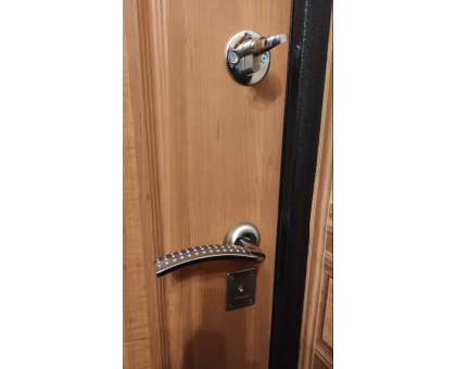 Дверная ручка для входных металлических дверей/мат.никель,хром квадрат/Комплект ручек