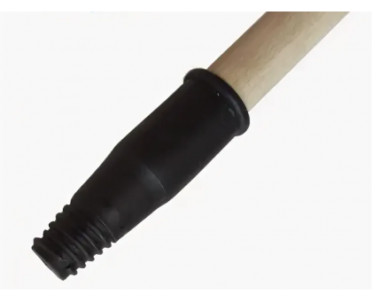 Черенок для щётки деревянный с пвх резьбой d24 150см