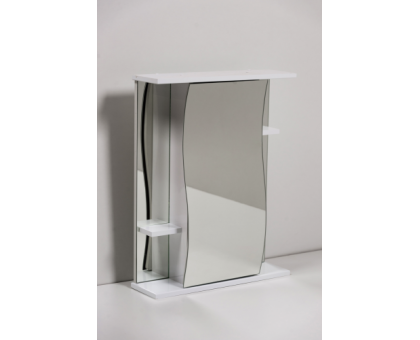 Зеркало шкаф для ванной Лилия-55 Белый подсветка