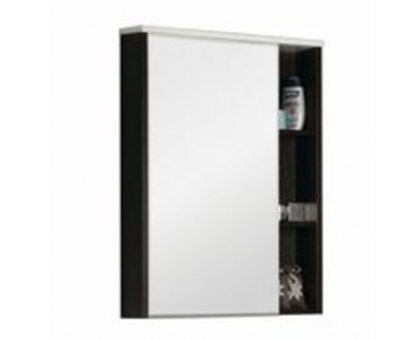 Зеркало шкаф для ванной Боско-65 белый венге