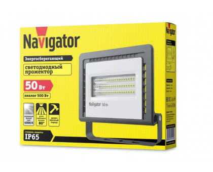Прожектор Navigator IP54 50W 6.5К-LED черный