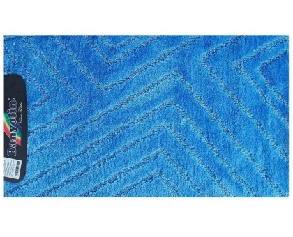 Коврик в ванную САНАКС - полоски / одинарный / синий 55х90 см 100% полиэстер