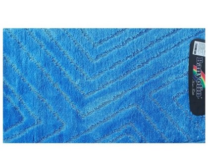 Коврик в ванную САНАКС - полоски / одинарный / синий 55х90 см 100% полиэстер